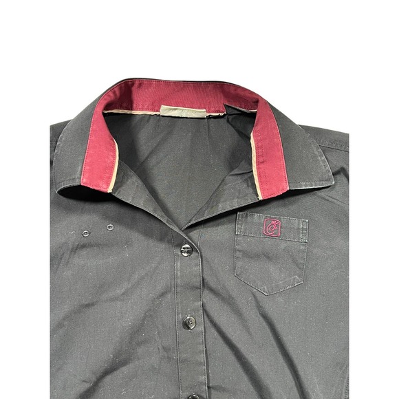 Chic-fil-a Black and Maroon Team Style Button Up Work Shirt XL - Picture 3 of 5